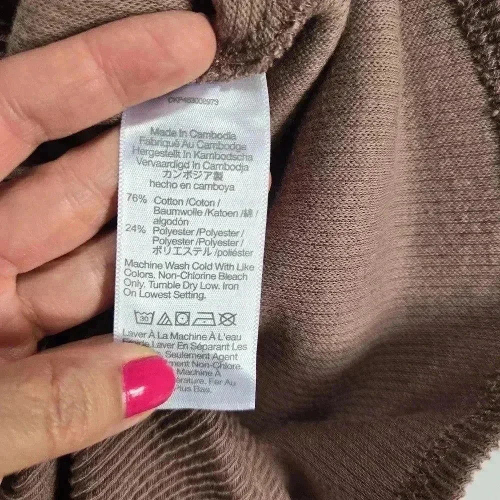 Madewell Brown Neutral Basic Knot-Front Ribbed Lo… - image 4